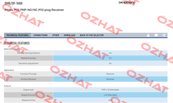 DMR/0P-1HAN Micro Detectors / Diell (now Datasensing)