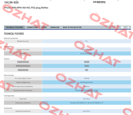 FAIC/BN-0EDA Micro Detectors / Diell (now Datasensing)