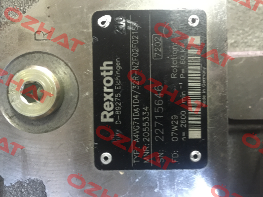A4VG71DA1D4/32R-NZF02F021SH  Rexroth