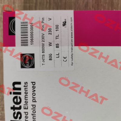 T-HTS 800 W 230 V Elstein