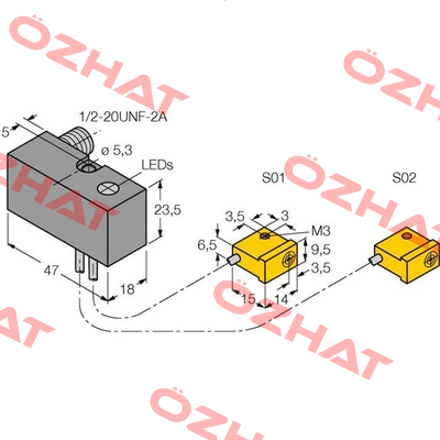 NI2-Q9.5-ADZ32-0.1-FSB5.4X4/S304 Turck