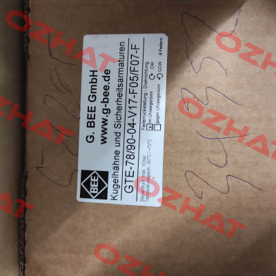 DA0000343 / GTE-78/90-04-V17-F05/F07-F schließ. BEE