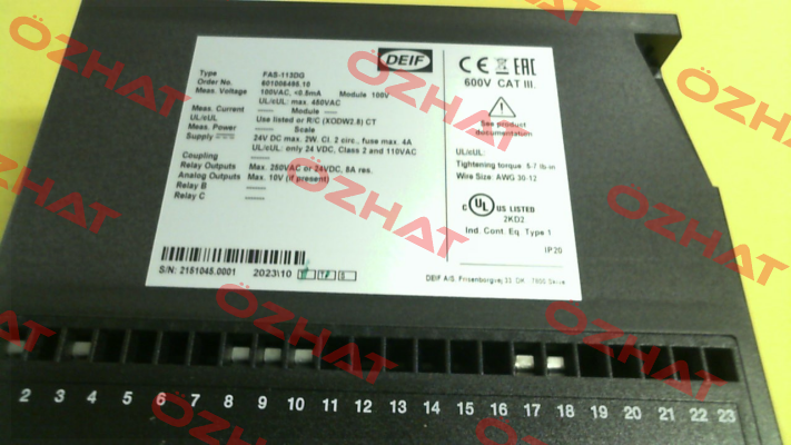 2913010160.01 / FAS-113DG Deif