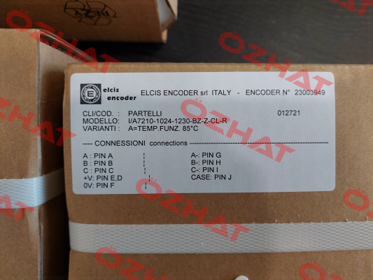 I/A7210-1024-1230-BZ-Z-CL-R Elcis