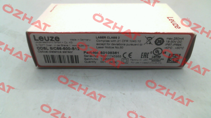 p/n: 50108361, Type: ODSL 8/C66-500-S12 Leuze