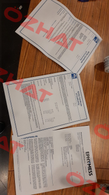Acceptance test certificate according to DIN EN 10204-3.1 / 997100000000000 Ephy Mess