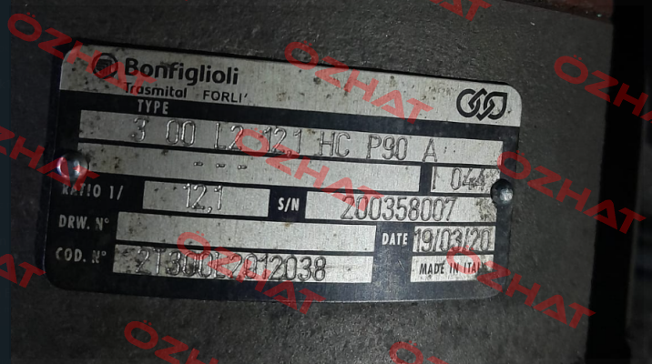 3 00 L2 12.1HC P90 A Bonfiglioli