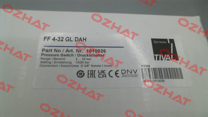 P/N: 1010 026 Type: FF 4-32 GL DAH Tival-Sensors