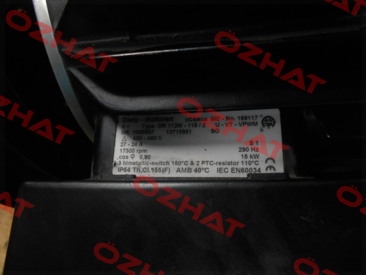 DR 112M-115/2  U-VT-VPWM alternative SB100-112M-115/2 CSA OEM  Dietz-Motoren