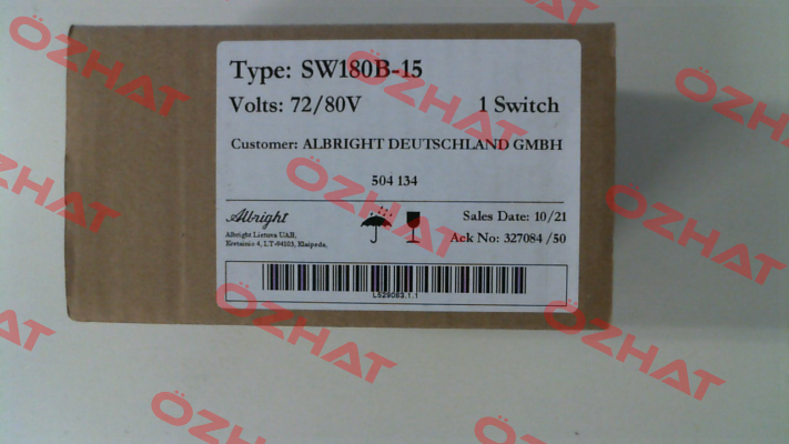 SW 180 B-15 72-80V INT Albright