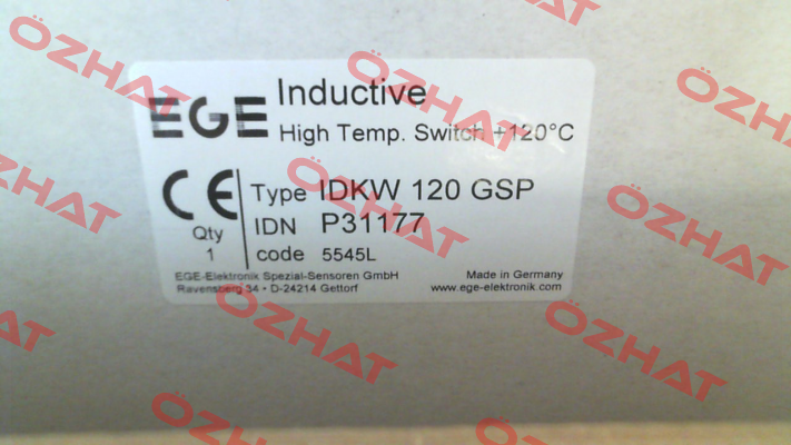 p/n: P31177, Type: IDKW 120 GSP Ege