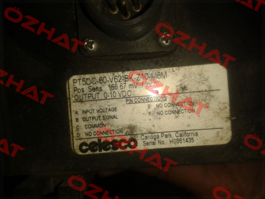 PT5DC-60-V62-BK-Z10-M6M Celesco