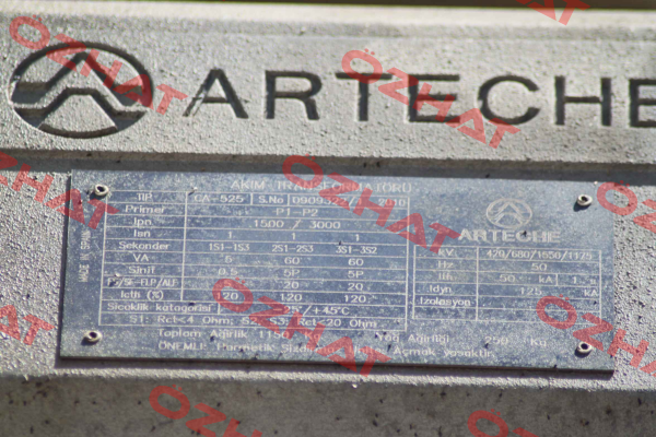 CA-525 S/N:0909322/1 2010  Arteche