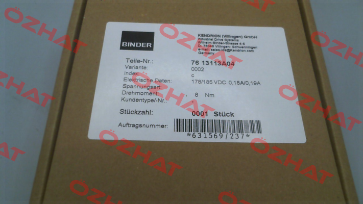 76 13113 A04 Binder