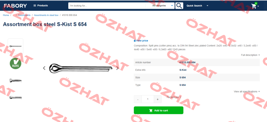 41010000654 Fabory