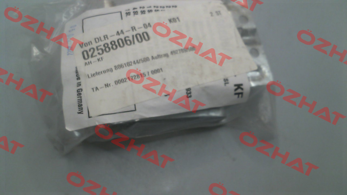 P/n: 0258806/00, Type: AH-KF Vahle