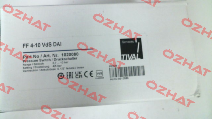 P/N: 1020080, Type FF4- 10 VdS DAI Tival-Sensors