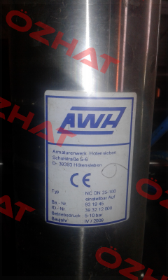 Nr. 392512000 Type DN 25-100 Awh