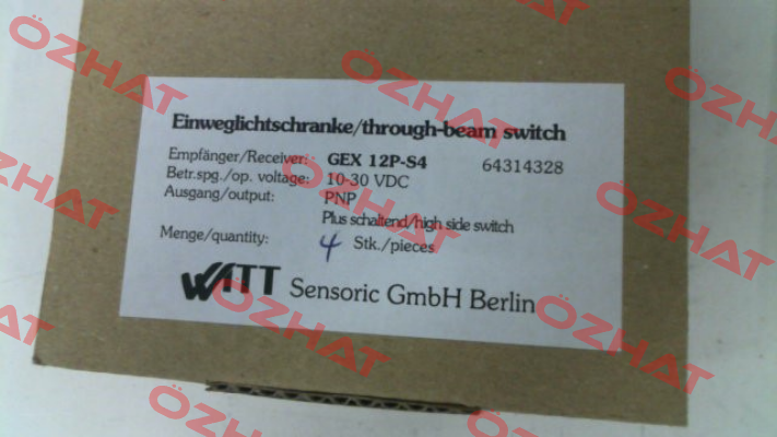GEX 12P-S4 / 64314328 Witt Sensoric