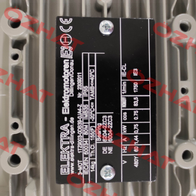 1TZ9003-0DB39-0JA4 0,75 kW 1800 1/min. Lammers